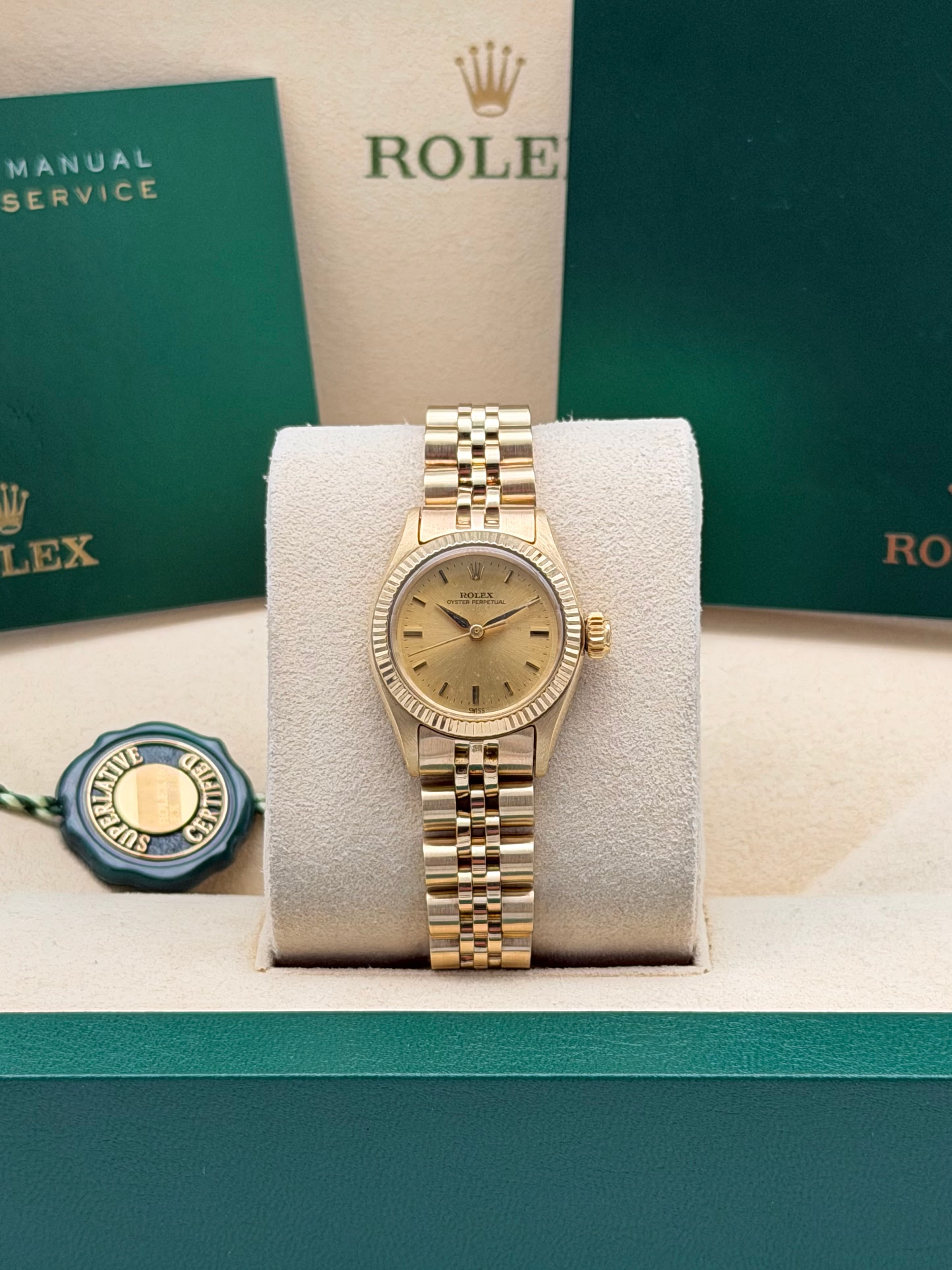 Rolex Oyster Perpetual 14k Yellow Gold